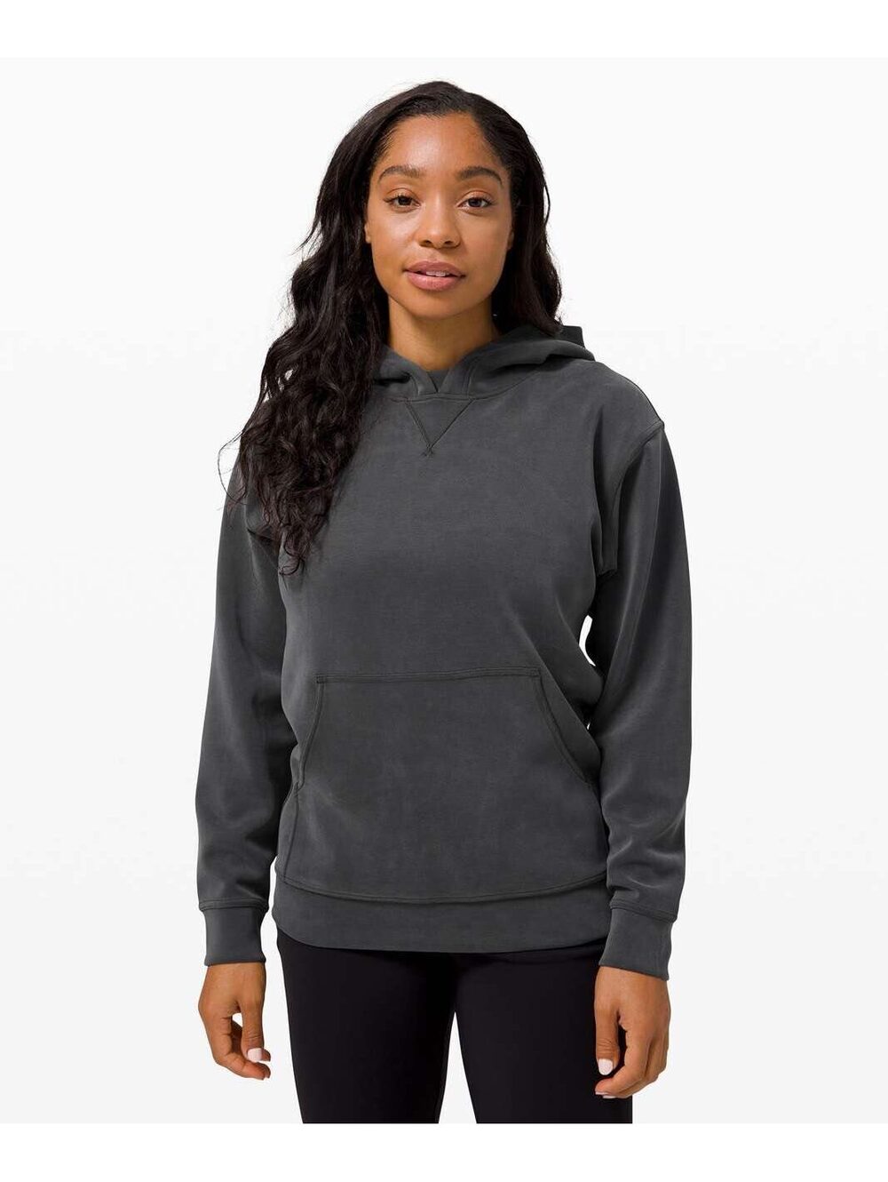 Lululemon All Yours Hoodie Graphite Grey Women’s 6 Modal Blend Pullover